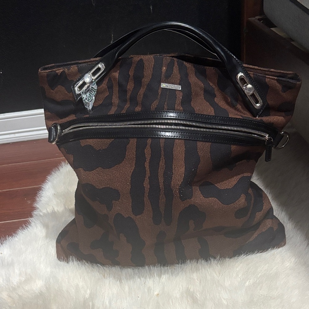 Stylish Brown and Black Tote Bag